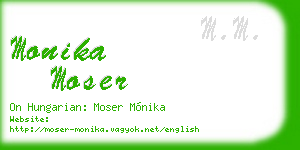 monika moser business card